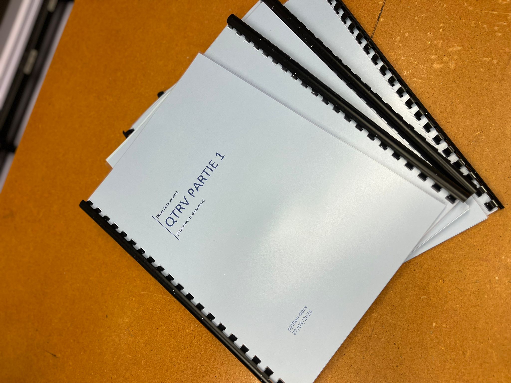 Reliure spirales plastique